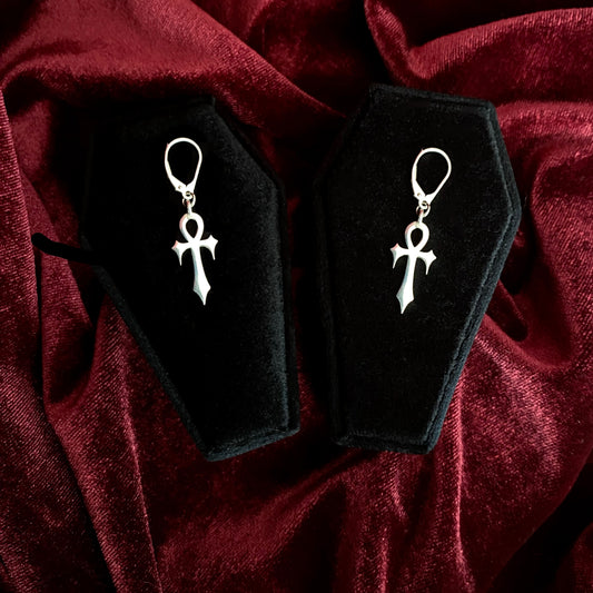 Par de aros petite Egyptian Cross